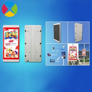 Waterproof Advertising Outdoor Pole LED Display Iron Cabinet Materials