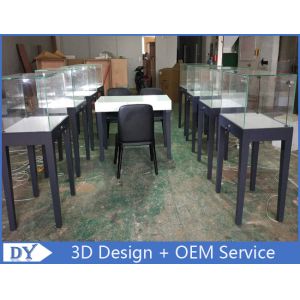 Manufacturer supplier modern simple style wooden gray color museum exhibit cases