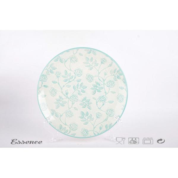 11" Large Beautiful Ceramic Dinner Plates Pad Painted Round Shape For Restaurant