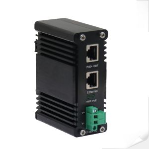 12~48V DC Power Input Industrial Gigabit PoE+ Injector