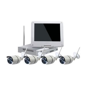 10 Inch LCD WiFi CCTV Camera Kit , IR Bullet 4 Camera Security System Max 4TB