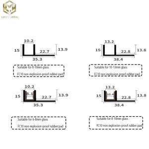 30x30 Aluminium Edge Trim Profiles 2mm Thickness Customized