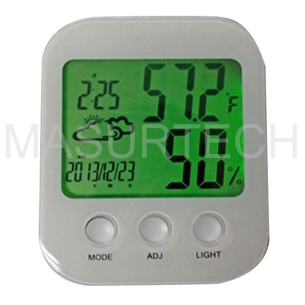 Buy Backlight Digital LCD Indoor Outdoor Thermometer Humidity Hygrometer WITH CLOCK at wholesale prices
