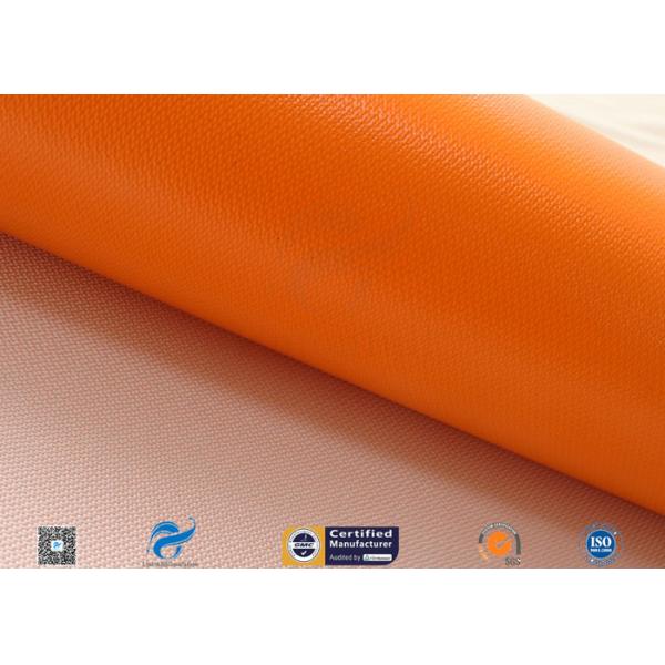0.45mm Chemical Corrosion Resistant Orange Silicone Coated Fiberglass Cloth Fabric