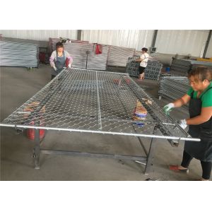 Quality temporary chain link fence panels 6'x12' mesh 60mm x 60mm tube 1.25&quot; 16ga wall thick for sale