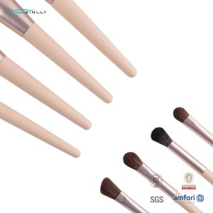Real Wooden Perfection Makeup Brushes 12pcs Premium Synthetic Foundation