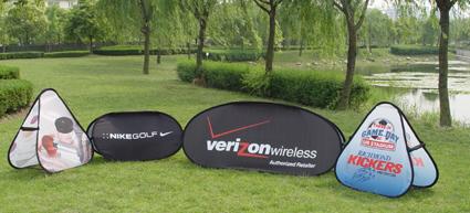 Folding Pop Up Exhibition Stands , Outdoor A Frame Trade Show Displays