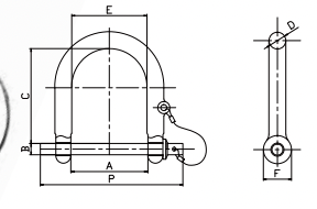 Lashing Fastening Loads Typhoon Proof Shackle For Containers Fixation