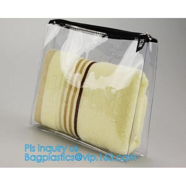Promotional PVC Toiletry bag with zipper and slider, Underwear packing bag