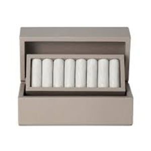 Beige Velvet Plastic Ring Jewelry Box High Grade Custom Logo Color Elegant Style