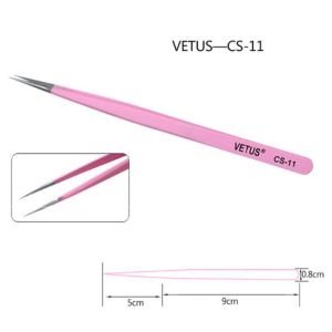 Vetus ESD 15 Tweezers Antistatic Precision Eyebow Stainless Steel Tweezers