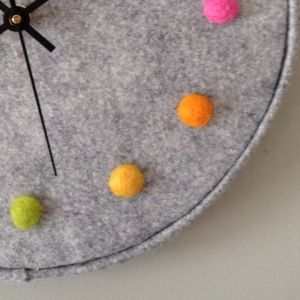 Felt Round Laser Logo Large Wall Clocks Home Decoration Products 12mm Sheet