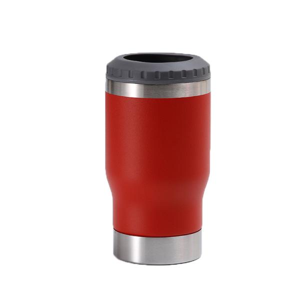 Reusable Thermos Cup 14oz Cooler Jar Outdoor Portable Stainless Steel Red