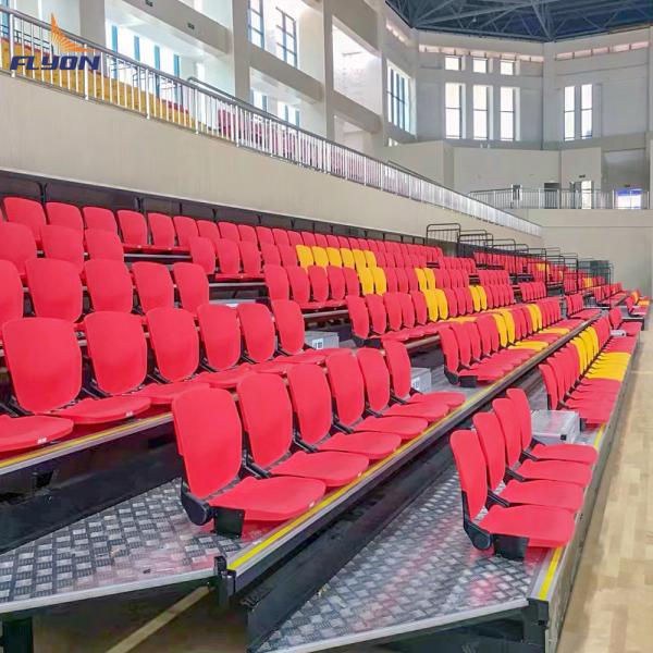 EN 13200 Certified Retractable Bleacher Seating with 5-Year Warranty and 200-500 People Capacity