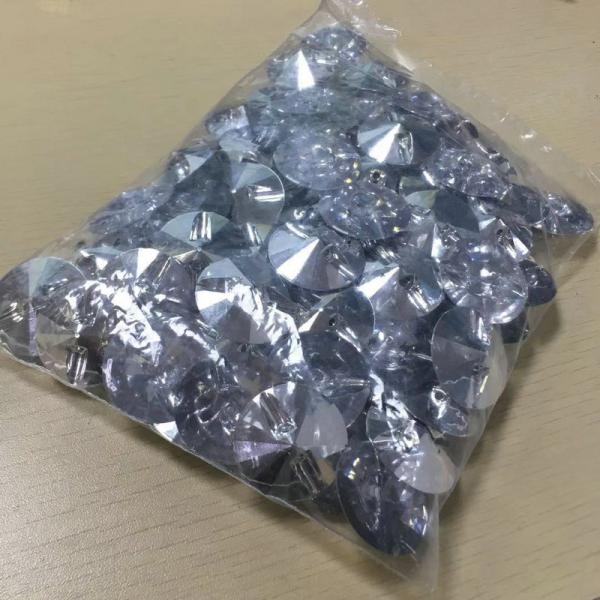 2Holes Rhinestone Diamond decorative crystal acrylic buttons for garment