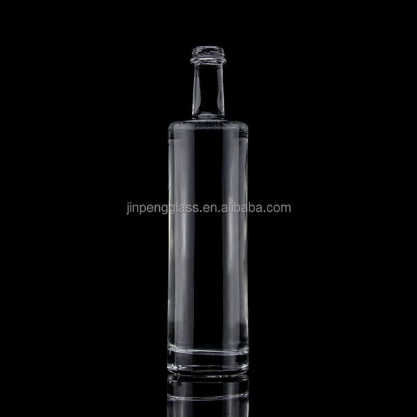 Unique Design 750ml Long Neck Empty Vodka Glass Bottle With Screw Cap Super Flint Glass