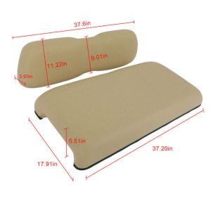 One Beige Front Seat Fits Club Car DS 2000.5 Up Golf Cart Bottom Back Cushion