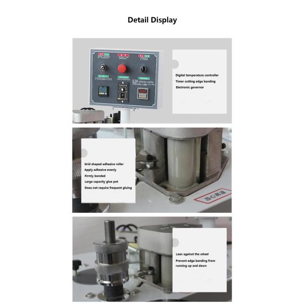 Air Pressure 0.5-0.8Mpa Touch Screen Folding Arm Edge Banding Machine Easy Operation