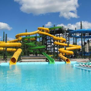 Outdoor Water Park Equipment Games Accessories Fiberglass Slides for Children