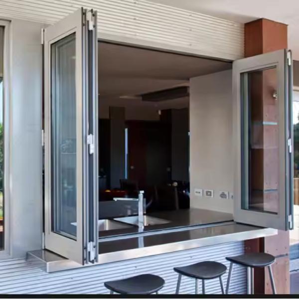 Hearth-Adjacent Folding Window Solution Providing Supplemental Ventilation During Wood Burning