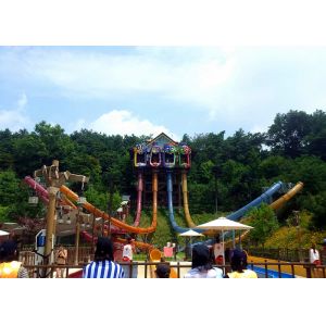 Large Kids Aquaslide Fiberglass Pool Slide High Speed Popular Amusement