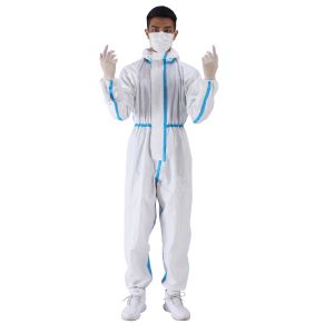 Disposable Medical Protective Coverall Suit Bacteria And Viruses Resistance