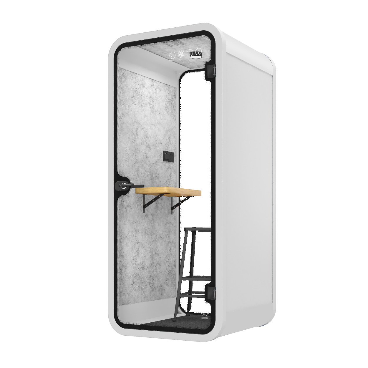 Quality White Office Phone Booth Fully Enclosed Private Phone Booths Customized for sale