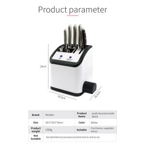 New Design Multifunction Uv Sterilizer Knife Block With Sharpener