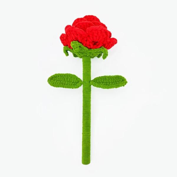 Giant Sunflower and Rose Champion Bouquet Yellow and Brown Cotton Creative Handmade Knitted Gift for Valentine's Day