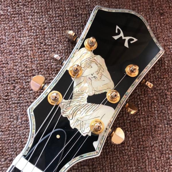 New Design CUSTOM purple electric guitar , with shell beautiful woman on body , 6 strings guitars , high quality guitar