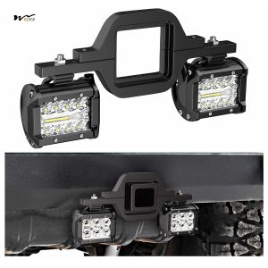 2 Pcs 4-inch 60W LED Pods with 2-inch Trailer Hitch Mounting Bracket for Spare