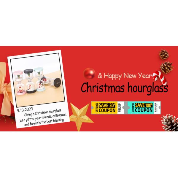 Plastic Hourglass Christmas Pink For Brushing