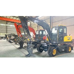 China Digging Trenches Yellow Heavy Digger Drive Wheel Long Arm Excavator Easy Operate on sale