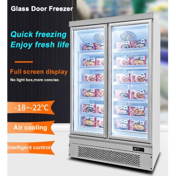 Fan Cooling Glass Door Freezer With Capacity Ranges From 457L To 1545L