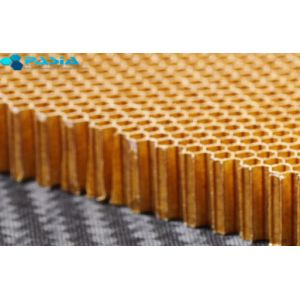 Sound Insulation Aramid Honeycomb Panels Satin Weave Pattern 120 G/M2