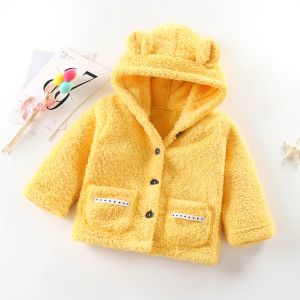100cm Polyester Cotton Childrens Winter Jackets Single Breasted Warm Coats