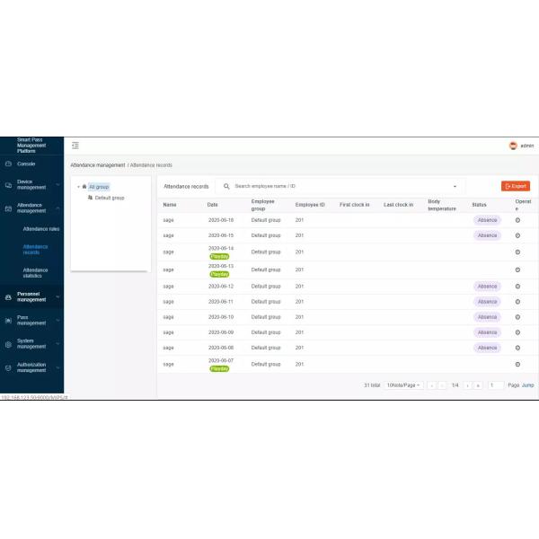 FCC Distance 150cm 8 Inch Face Recognition Infrared Thermometer