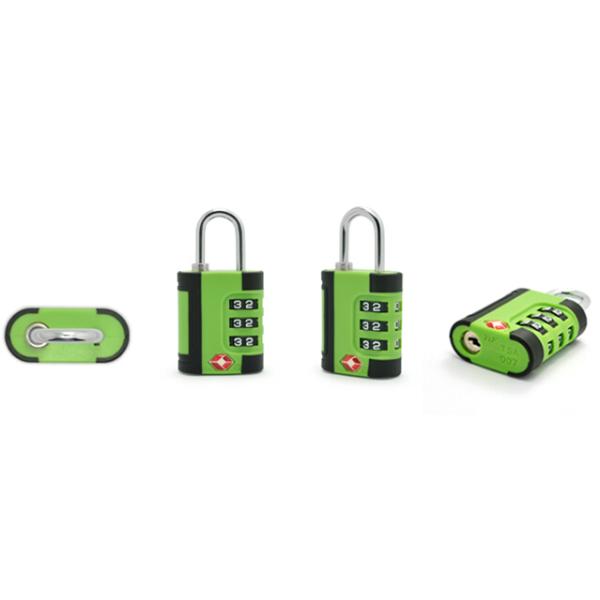 TSA 3digit T travel bag lock plastic