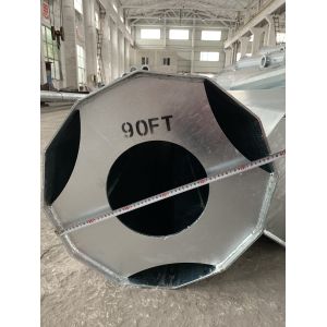 90FT Transmission Electric Power Steel Pole Dodecagonal Galvanized Q460