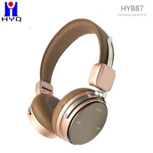 Pu Leather Strap 15m Wired Bluetooth Headsets Over Ear Headphones