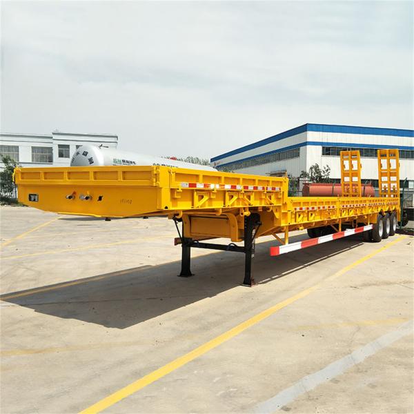 Customizable 12R22.5 Type Tires 3-Axle 12-Tire Low Bed Semi-Trailer with JOST 2.0 inches King Pin