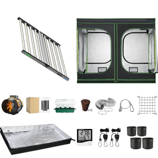 Buy 600D Diamond Mylar Canvas with Observation Window and Floor Tray for Hydroponic Indoor Plant Growing With 800W Lamp at wholesale prices