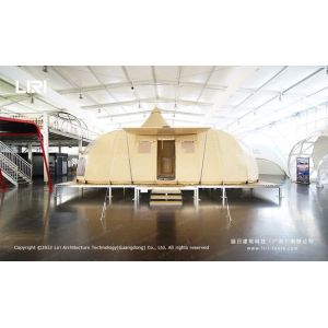 China Panoramic Ellipse Campsite Glamping Hotel Tent All Timber Frame on sale