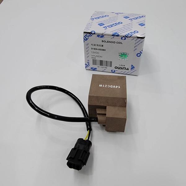 Square 12V Solenoid Valve Coil 31EN-00360 For Hyundai Excavator R55