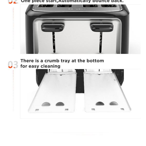 Household Automatic Baking Breakfast Machine Toast Sandwich Grill 4 Slice Pancake Stainless Steel Electric