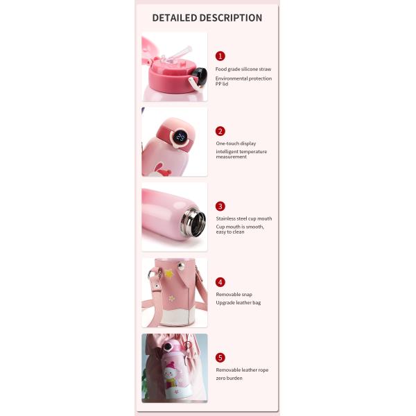 Temperature Display Vacuum Flask 316 Stainless Steel Insulated Thermos Smart Children'S Vacuum Cup For Kid