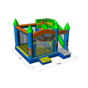 Customized 0.5mm PVC Inflatable Bounce House With Slide Combo