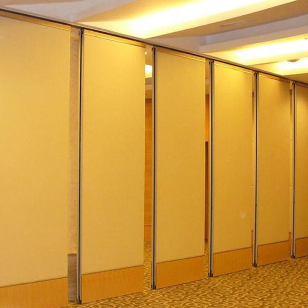 Decorative Sliding Operable Wooden Partition Wall Sound Proofing MDF Board