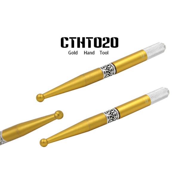 Gold Color Microblading Handtool Eyebrow Tattoo Permanent Makeup Pen