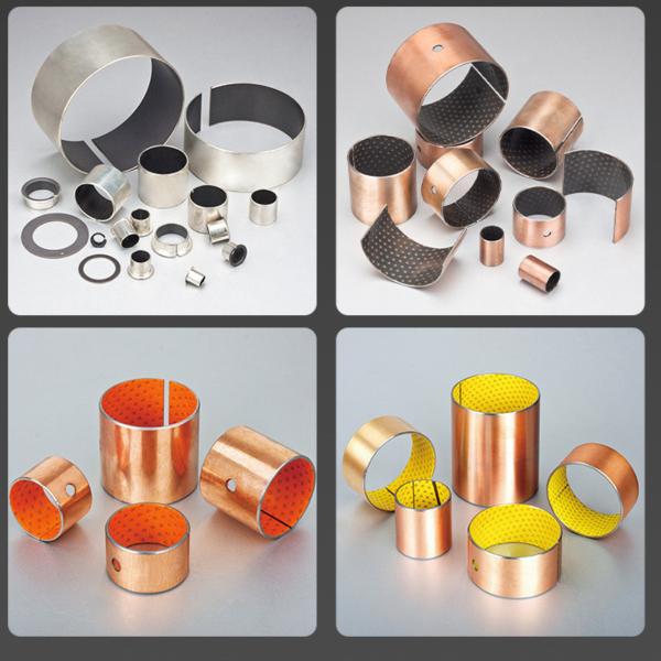 thin-walled split seam steel backing journal bearings | self-lubricating bearings red orange